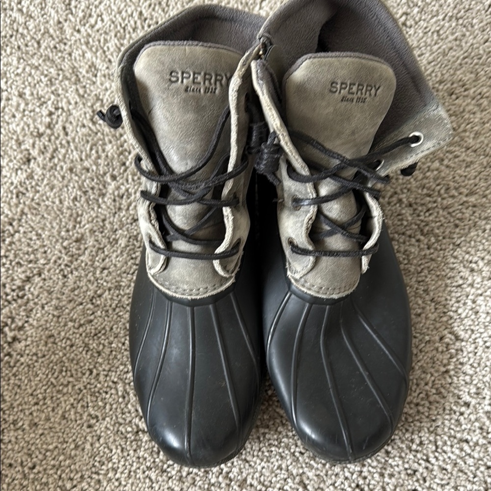 Sperry Black and Gray Waterproof Boots